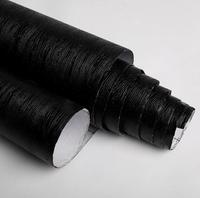 Gambar stiker warna hitam motif serat kayu/wallpaper dinding motif kayu hitam dari Stiker Kaca Film Mandiri undefined 2 Tokopedia