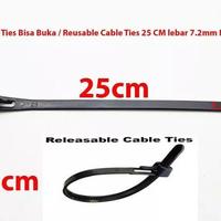 Gambar kabel ties releasable reusable cable tie bisa pakai ulang copot pasang - ukuran 30cm dari Zeo15 undefined 4 Tokopedia