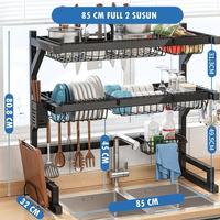 Gambar 85cm Rak Piring Wastafel 2 Susun Anti Karat Rak Dapur Wastafel - 1 Susun, 65 cm fullset dari Mayaza Shop88 undefined 4 Tokopedia