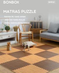 Gambar BONBOX Puzzle Alas Lantai EVA Mat Motif Kayu Matras Puzzle Uk 30x30cm Dekorasi - Kayu Coklat Tua, 1 Pcs dari Asera Decor undefined 3 Tokopedia