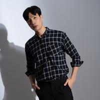 Gambar Kemeja panjang pria formal slim fit kotak hitam putih houseofcuff - M dari House of Cuff undefined 1 Tokopedia