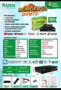 Gambar Set Top Box Matrix Burger Hijau / STB DVB T2 HD / Set Box TV Digital - SANEX, +KabelRCA dari Home and Lights Store undefined 4 Tokopedia