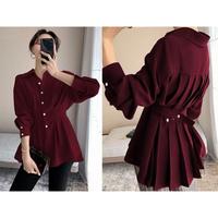 Gambar Kemeja Classic WINTERIA Ld110 Hem Atasan Wanita Lengan Panjang Polos - maroon dari Gaya Cantik1 undefined 2 Tokopedia