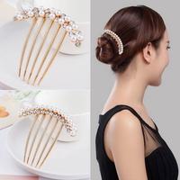 Gambar Sirkam rambut sanggul wanita premium elegan mutiara kristal zirkon ori - SM~8962# dari REDCERI FAMILY undefined 1 Tokopedia
