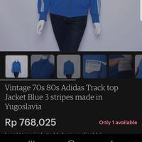 Gambar jaket vintage adidas track top 3 stripes dari museart undefined 5 Tokopedia