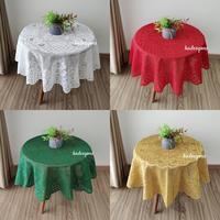 Gambar Taplak meja bulat kecil. taplak bulat 100cm meja tamu makan rajut renda brukat perabot rumah minimalis vintage berkualitas - Putih dari New Kadesqons undefined 2 Tokopedia