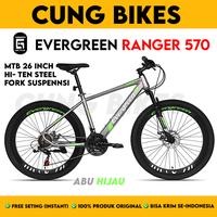 Gambar SEPEDA GUNUNG MTB 26 INCH EVERGREEN TYPE 570 21 SPEED VELG TINGGI - HITAM MERAH dari CUNG BIKES STORE undefined 2 Tokopedia