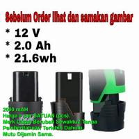 Gambar Baterai Bor Cordless Listrik Li-ion 12V Power Tools Aksesoris 2000mAH dari Gading Batu Permata undefined 1 Tokopedia