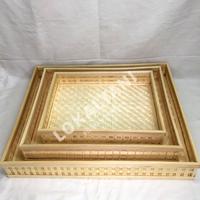 Gambar Tampah Tumpeng Anyaman Bambu Kotak / Nampan Bambu Besar - Set A,B,C dari Lokaltani undefined 5 Tokopedia
