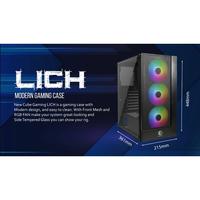 Gambar Cube Gaming Lich Black / White + 3 Fan RGB Casing PC Gaming - Hitam dari kusuma komputer_NEW undefined 5 Tokopedia