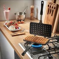 Gambar Cetakan Waffle Kompor Teflon Hitam / Waffle Maker - Motif Kotak dari Fazha Malang undefined 3 Tokopedia