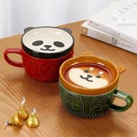Gambar Gelas Shiba inu-panda and cat ceramic mugs /gelas cangkir kucing lucu - Panda dari Karamura undefined 5 Tokopedia