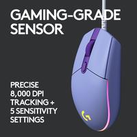 Gambar Logitech G203 Mouse Gaming Wired RGB Lightsync with Macro - Lilac dari Logitech G Official undefined 4 Tokopedia