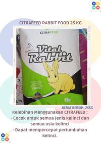 Gambar PELET PAKAN MAKANAN KELINCI CITRAFEED CITRA FEED RABBIT FOOD 25 KG dari KIOS BADRA KIRANA undefined 3 Tokopedia