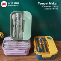 Gambar Tempat Kotak Bekal Makan Lunch Box Anak Plastik 1250ml Bento Box - Green 2 grid dari ARR Store Indonesia undefined 1 Tokopedia