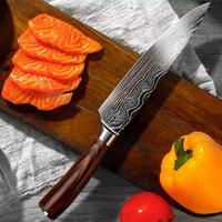 Gambar XITUO Pisau Dapur Chef Damascus Pattern Stainless Steel - 5 Inch Santoku dari BAGINDA-STORE47 undefined 4 Tokopedia