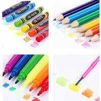 Gambar Crayon Anak Set Isi 208 Pcs Pensil Warna Alat Lukis Set Crayon Set - Merah Muda dari TokoHagia undefined 3 Tokopedia