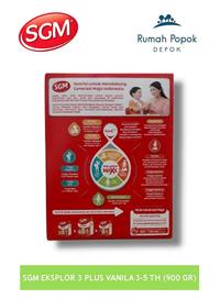Gambar SUSU BUBUK SARI HUSADA SGM EKSPLOR 3 PLUS VANILA 3-5 TH (900 GR) dari Rumah Popok Depok undefined 3 Tokopedia