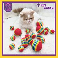 Gambar Mainan Bola Gigit Kucing Warna Pelangi 3,5 cm - kecil dari Nom Nom Petshop undefined 1 Tokopedia