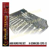Gambar (OBRAL) AIGO Open End Wrench Set / Kunci Pas Set 12 PCS 6-32 mm dari Sanur Teknik undefined 2 Tokopedia