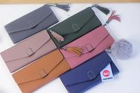 Gambar Dompet Lipat Kartu Panjang Korea Wanita Import - Hitam dari Tuku-tas undefined 5 Tokopedia