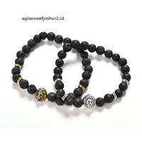 Gambar GELANG BATU LAVA STONE SINGA ASLI / GELANG PRIA WANITA MOONSTONE G23 dari Monark Indonesia undefined 2 Tokopedia