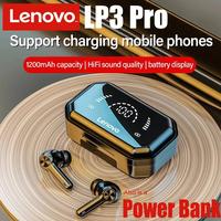 Gambar Lenovo LP3 Pro TWS Nirkabel Bluetooth 5.0 HiFi Headphone Musik - Hitam dari bluetooth headphone store undefined 1 Tokopedia