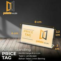 Gambar ACRYLIC PRICE TAG HORISONTAL/ AKRILIK STANDING HARGA/ AKRILIK 4×8 cm dari palate acrylic malang undefined 1 Tokopedia