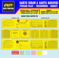 Gambar KARTU IURAN, KARTU ABSENSI PENCAK SILAT, TAEKWONDO, KARATE dari ANTO PRINTING undefined 5 Tokopedia