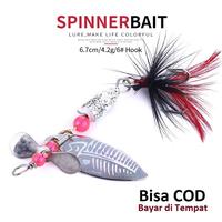 Gambar Spinner Blade Propeller Berbulu 6,5cm/4,2gr Sequin Spoon Fishing Lure dari SIGER FISHING undefined 1 Tokopedia