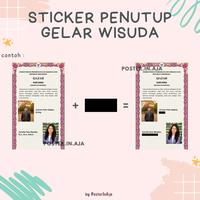 Gambar Sticker Stiker Penutup Gelar untuk Banner Wisuda ke- LULUS an Label - Custom dari Poster in Aja undefined 3 Tokopedia