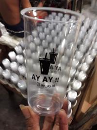 Gambar Gelas Cup plastik 16 oz Datar sablon logo custom - PAKET 500 dari Merahputih.Printing undefined 3 Tokopedia