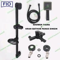 Gambar Shower Panas Dingin Shower Tiang Hitam Kran Bathub Carlo Black Shower - SHOWER TIANG dari Sentral Kamar Mandi undefined 1 Tokopedia