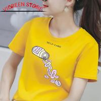Gambar BAJU KAOS WANITA KATUN PREMIUM SELF CARE S-M-L-XL-XXL-3XL-4XL - Merah, 4XL dari VS vioreen store undefined 2 Tokopedia