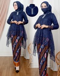Gambar KEBAYA BRUKAT KATUN PAYET MODERN - Biru, M dari Toko shohabat tanahabang undefined 1 Tokopedia