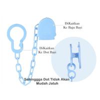 Gambar Empeng Dot Bayi Bulat Gepeng + Tali Rantai dengan Kotak 3 in 1 Silikon - Merah Muda dari Go ASI Baby Shop undefined 4 Tokopedia