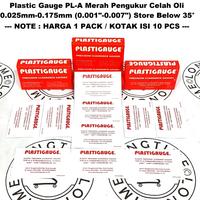 Gambar PLASTIGAUGE Merah PL-A / Plastic Gauge Red / Mengukur Celah Oli ( 10 amplop / 1 pack ) dari Longtime Batam undefined 1 Tokopedia