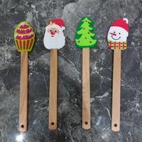 Gambar Spatula Silikon Natal Xmas Gagang Kayu Motif Christmas Wood Handle - No. 6 dari Forbake undefined 4 Tokopedia