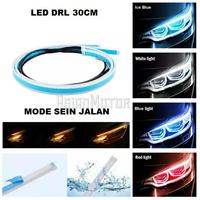 Gambar Lampu LED Alis DRL 30cm Sein Running Welcome Light Motor Mobil 1pcs - ICE BLUE+KUNING dari Asian Motor_NEW undefined 1 Tokopedia