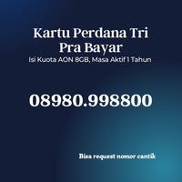 Gambar Kartu Perdana TRI Seri 500600 - 0897.9988800 dari Pusat Nomor Cantik TRI undefined 3 Tokopedia