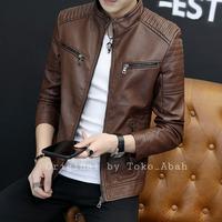Gambar Jaket Kulit Pria Pu Leather Original Elegant Jaket Motor Racing Keren - gantungan stnk, Hitam dari RM KULIT undefined 3 Tokopedia