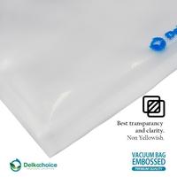 Gambar Plastik Vacuum 20cm x 25cm POLOS EMBOSS BAG Vakum Sealer DELKOCHOICE - EMBOSS BENING dari Sultan Packing undefined 4 Tokopedia