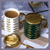 Gambar EDINBURGH Ceramic High End Gold Cup with Gold Leaves |Mug Keramik Daun - green dari Mega Indo Grosir undefined 4 Tokopedia