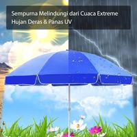 Gambar HUGO Payung Jualan 240 CM Payung Tenda Taman Pantai Cafe Bazar Lapak - Tripod Plastik dari manto'L undefined 2 Tokopedia