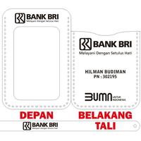 Gambar Gantungan Id Card Bank BRI Name Tag Kulit Asli Lanyard Kartu Bank BRI - Tan Camel dari JM leatherShop undefined 5 Tokopedia