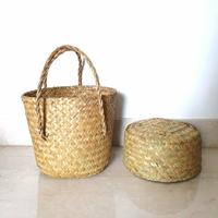 Gambar Tas Purun Bulat Tutup, Tas Hampers Purun, Tas Anyaman Purun Bulat - D.15 dari dedaunanshop undefined 5 Tokopedia