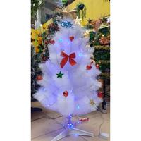 Gambar Pohon natal Putih rainbow 1 meter Komplit asesoris,lampu dll baca ket dari grosir asesoris (NBC) undefined 1 Tokopedia