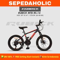 Gambar Sepeda Gunung MTB RUBICK RS 14 Ukuran 20 24 Inch Rem Cakram 21 Speed - Blue Red, 24 Inch dari Sepedaholic undefined 2 Tokopedia