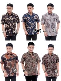 Gambar Kemeja Batik Pria Murah Lengan Pendek | Baju Batik Pria | Kemeja Pria - Petir, L dari Batik Iskandar undefined 1 Tokopedia