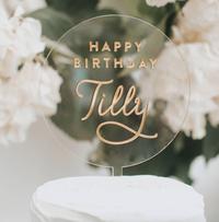 Gambar Custom Cake Topper Acrylic 2 Layers Mirror Hiasan Kue Modern Akrilik - Hitam, 10cm dari Hello.Topper undefined 1 Tokopedia